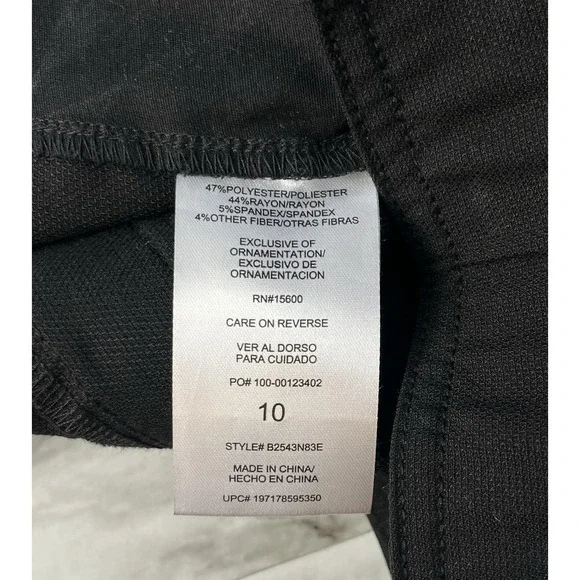 Democracy "Ab" Solution Sz 10 Women's Black Wide Leg Cropped Pants Career - Picture 5 of 9